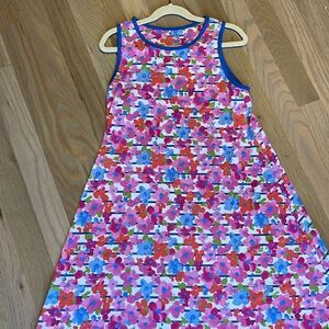 Lands End Floral Cotton Tank Dress Size 10/12 (M)